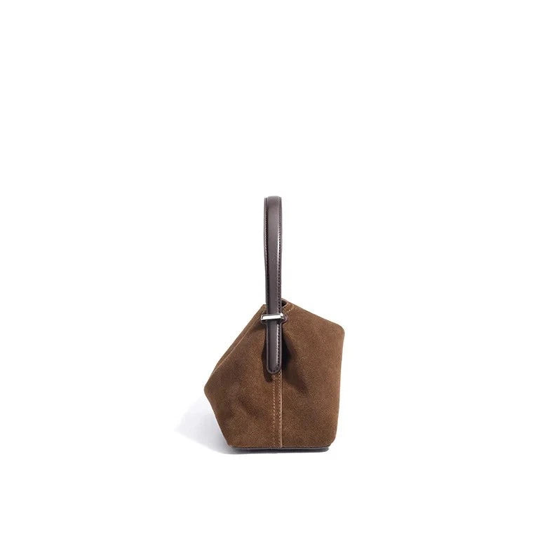 Luxury Suede Cowhide Leather Shoulder Bag