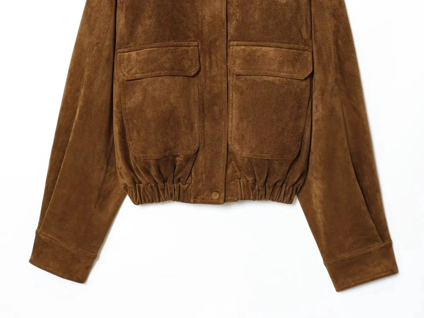 Long Sleeve Lapel Collar Jacket For Women